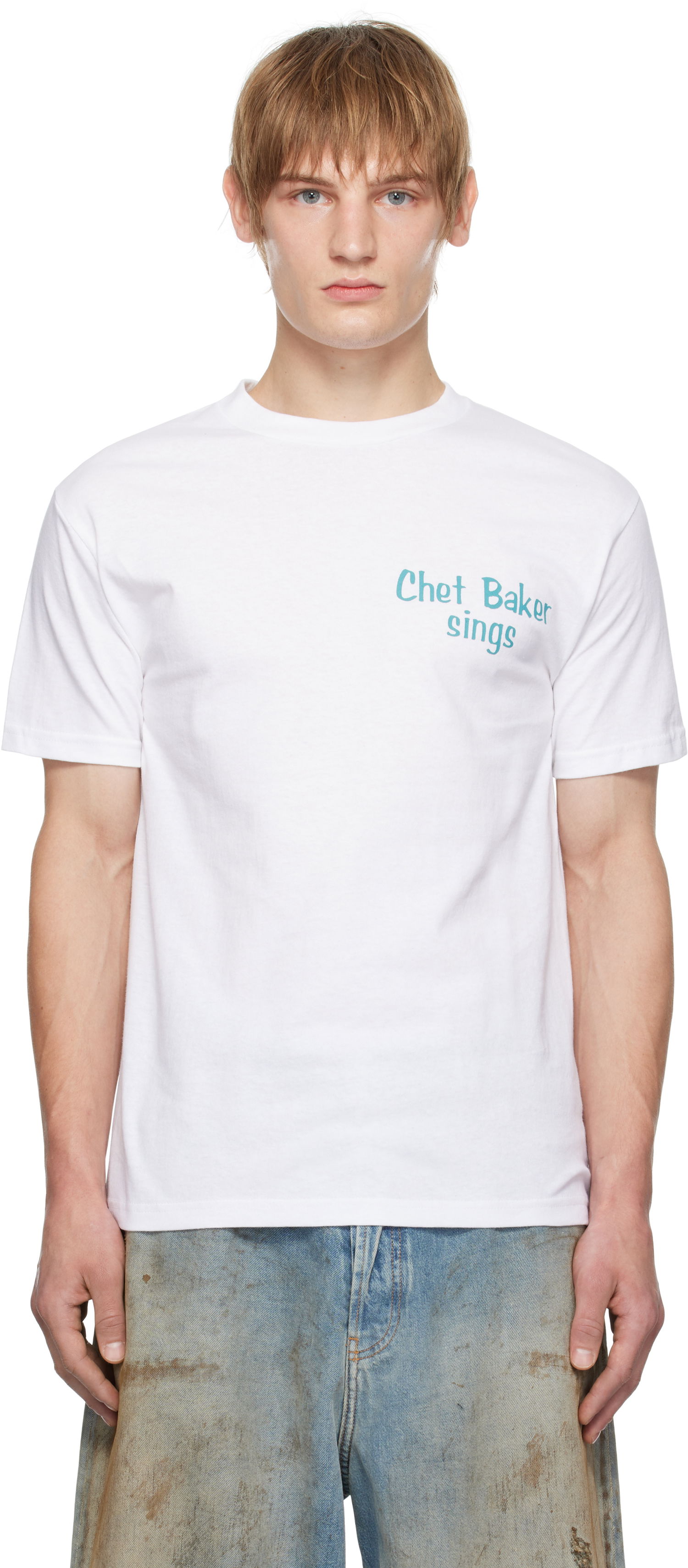 Tričko WACKO MARIA 'Chet Baker' Print T-Shirt Biela | CHETBAKER-WM-TEE01, 0