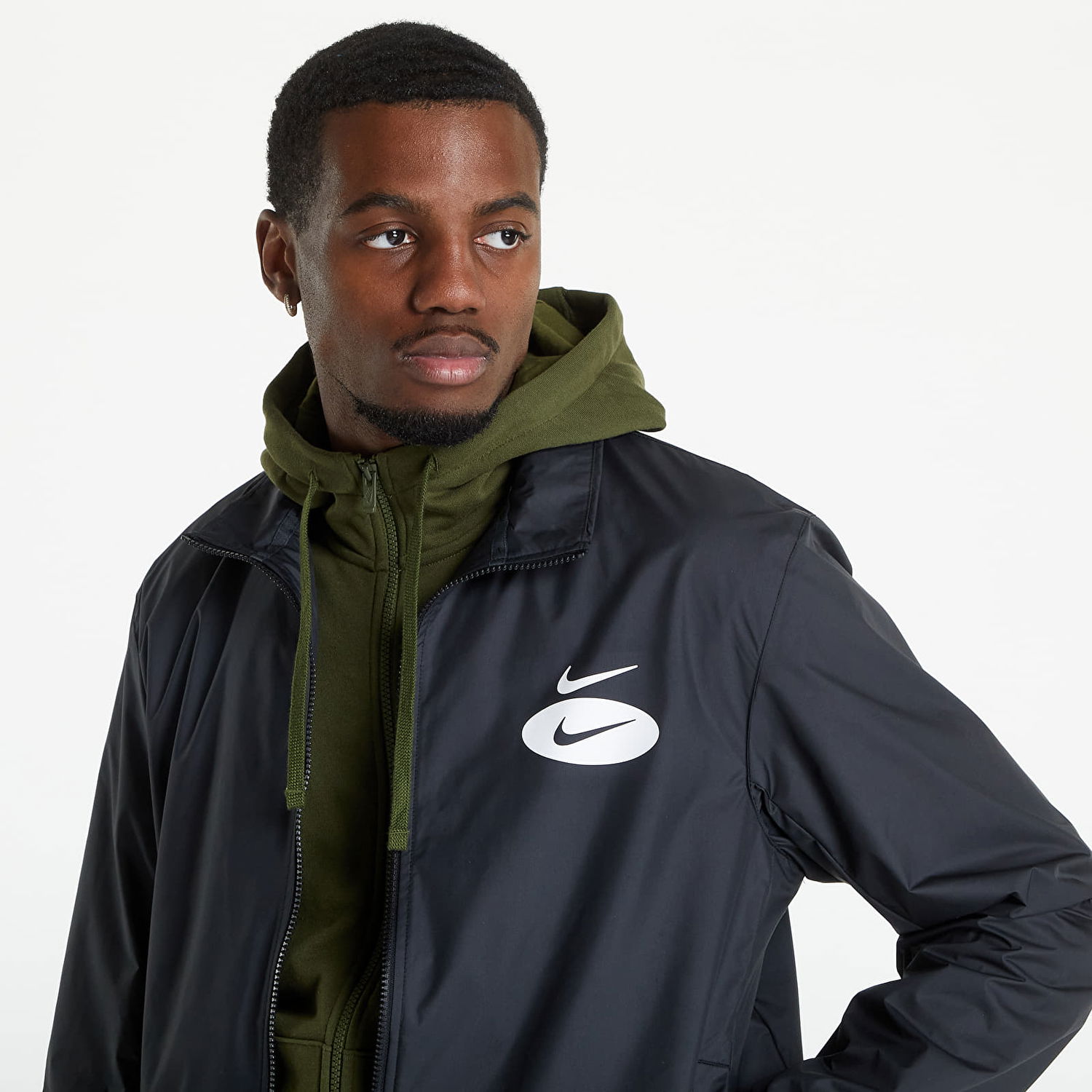 Bunda Nike Swoosh League Woven Lined Jacket Čierna | DM5479-010, 1