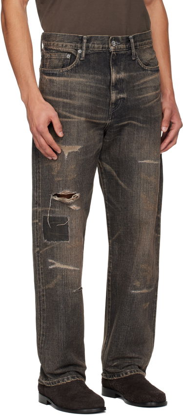 Džínsy Neighborhood Distressed Ripped Patched Denim Jeans Modrá | 252XBNH-PTM08, 4