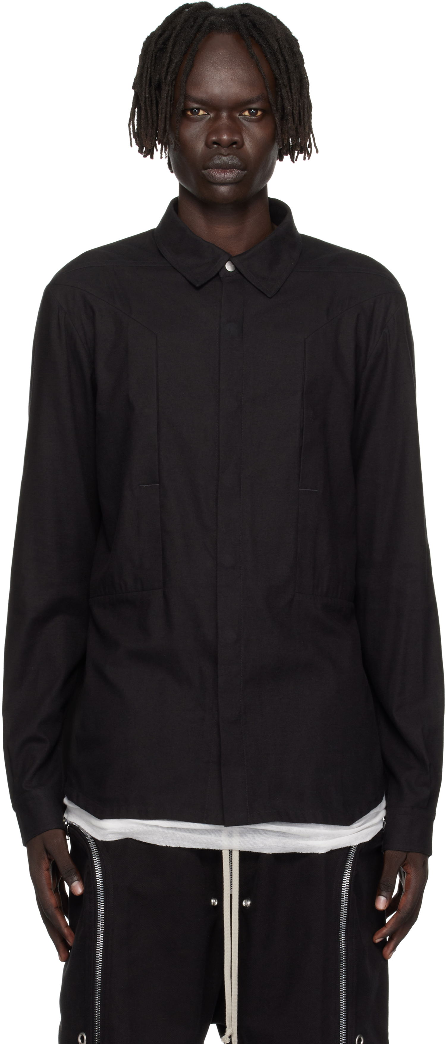 Košeľa Rick Owens Rick Owens Concordians Fogpocket Shirt Čierna | RU02E1237 FLW, 0