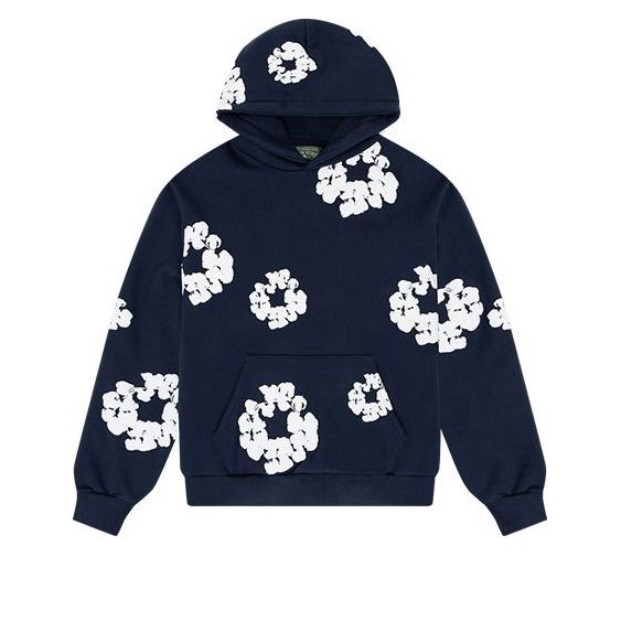 Mikina Denim Tears Denim Tears Cotton Wreath Logo Hoodie Navy | 301-080-30, 0
