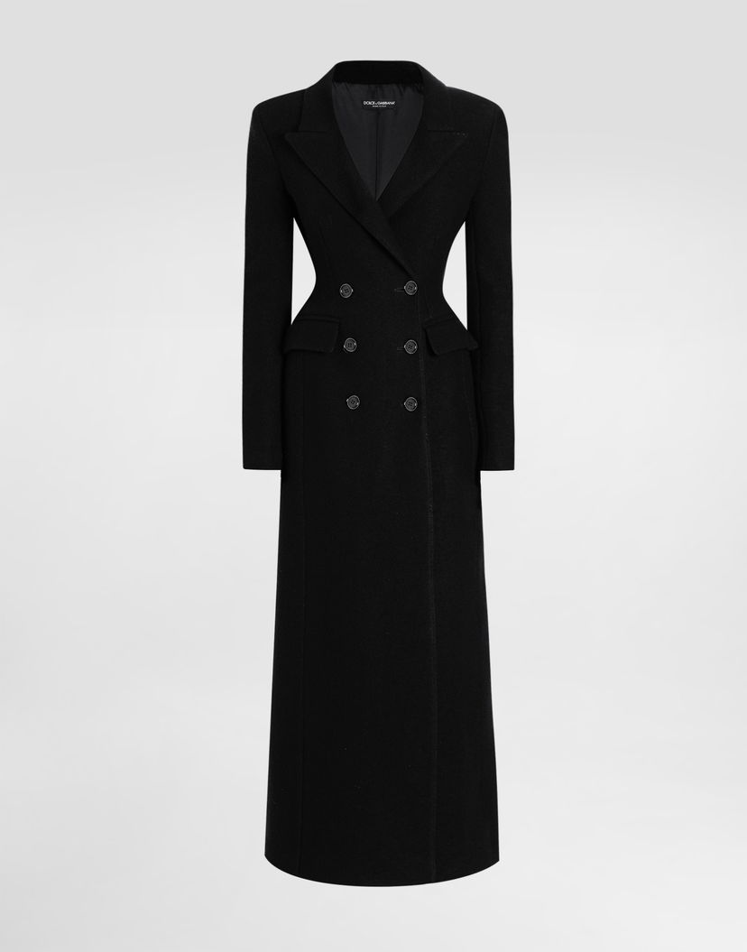 Kabáty Dolce & Gabbana Dolce & Gabbana Double-Breasted Wool Coat Čierna | F0W5KTHU2AXN0000