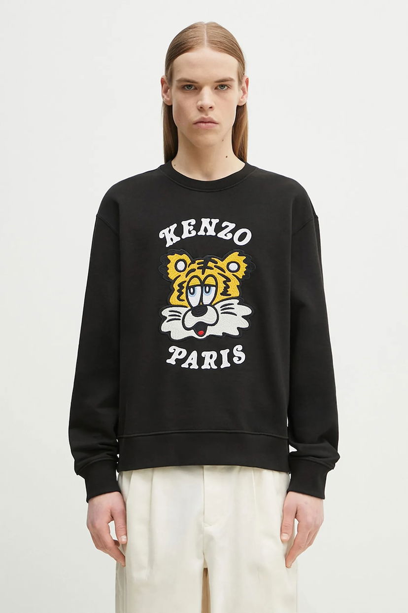 Mikina Kenzo Kenzo x Verdy Tiger Head Appliqué Sweatshirt Čierna | FF58SW2394MF.99J