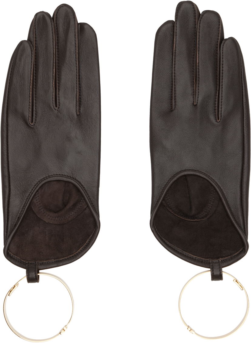 Rukavice Sacai sacai Leather Bangle Gloves Hnedá | 25-08253