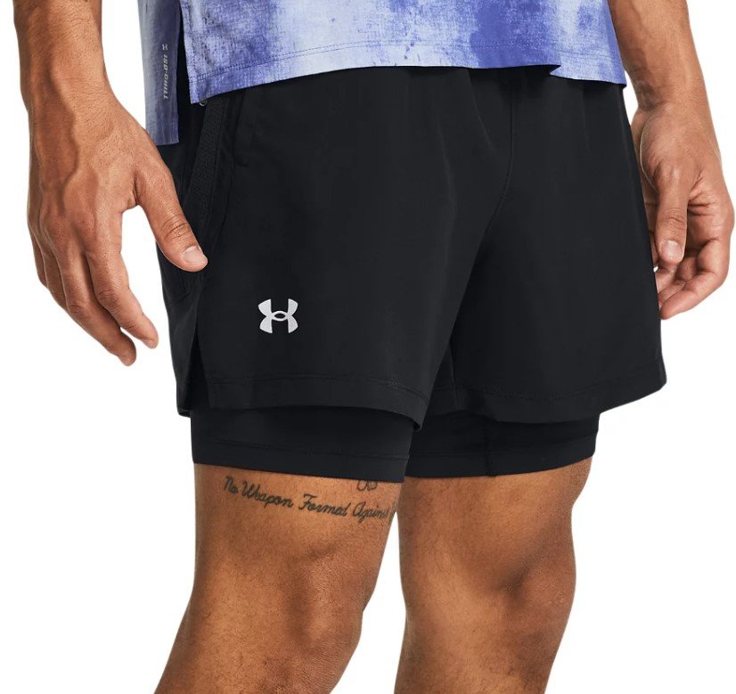UA LAUNCH 5 2-IN-1 SHORTS-BLK