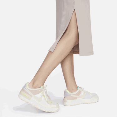 Sukňa Nike High-Waisted Ribbed Jersey Skirt Béžová | DV7956-272, 1