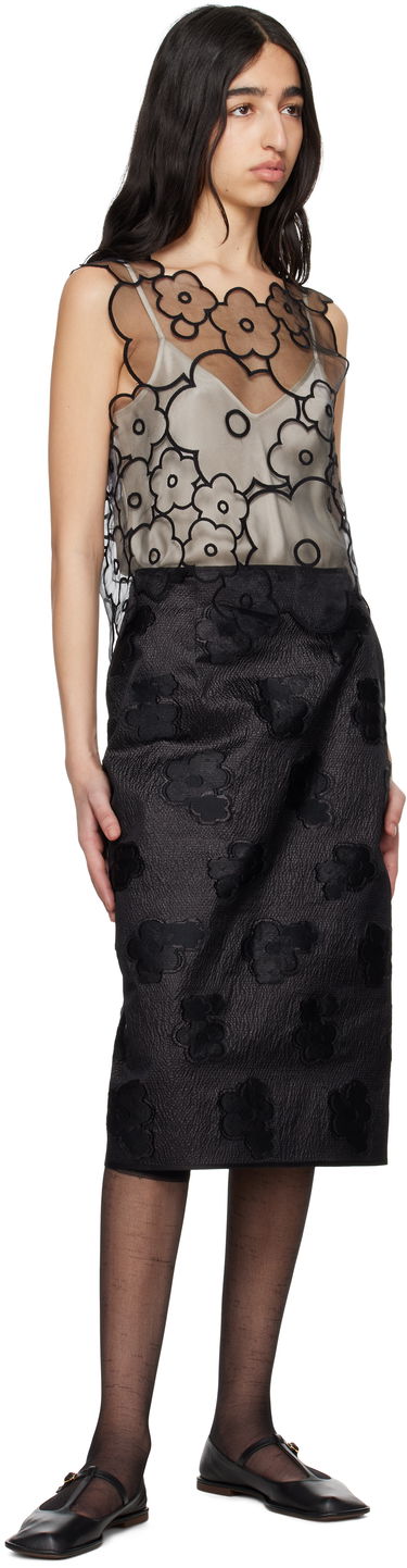 Tielko Cecilie Bahnsen Cecilie Bahnsen Alfie Floral Appliqué Top Čierna | 1.25RTW11028 ALFIE TOP, 2