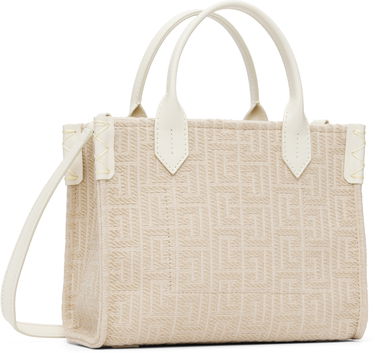 Tote bag Balmain B-Army Small Monogrammed Bag Béžová | FN1FE818TJSQ, 2