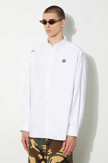 Košeľa AAPE by A Bathing Ape AAPE Button-Down Shirt Biela | AAPSTM8470XXM, 3