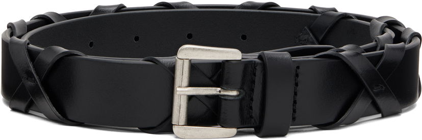Opasok Ann Demeulemeester Ann Demeulemeester Madde Crossover Leather Belt Čierna | 2520-W-BE27-LT128-099