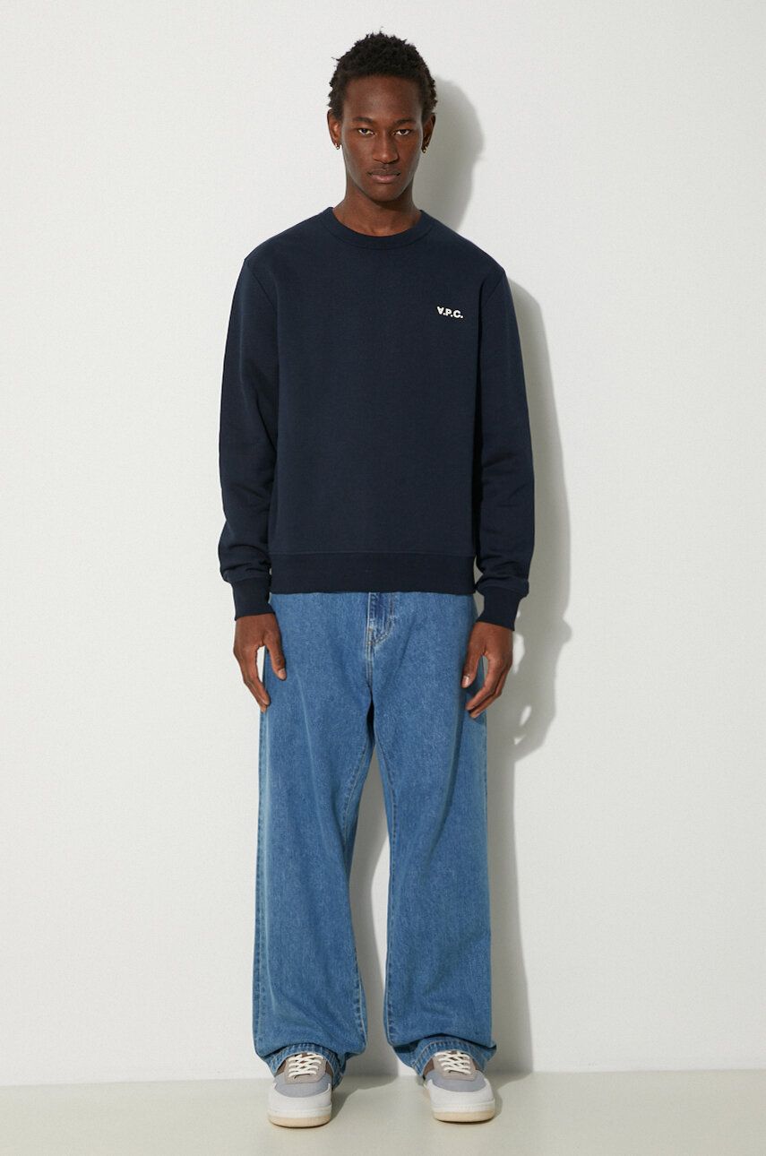 Mikina A.P.C. Crewneck Sweatshirt Modrá | COHBR.H27916.TIQ, 1