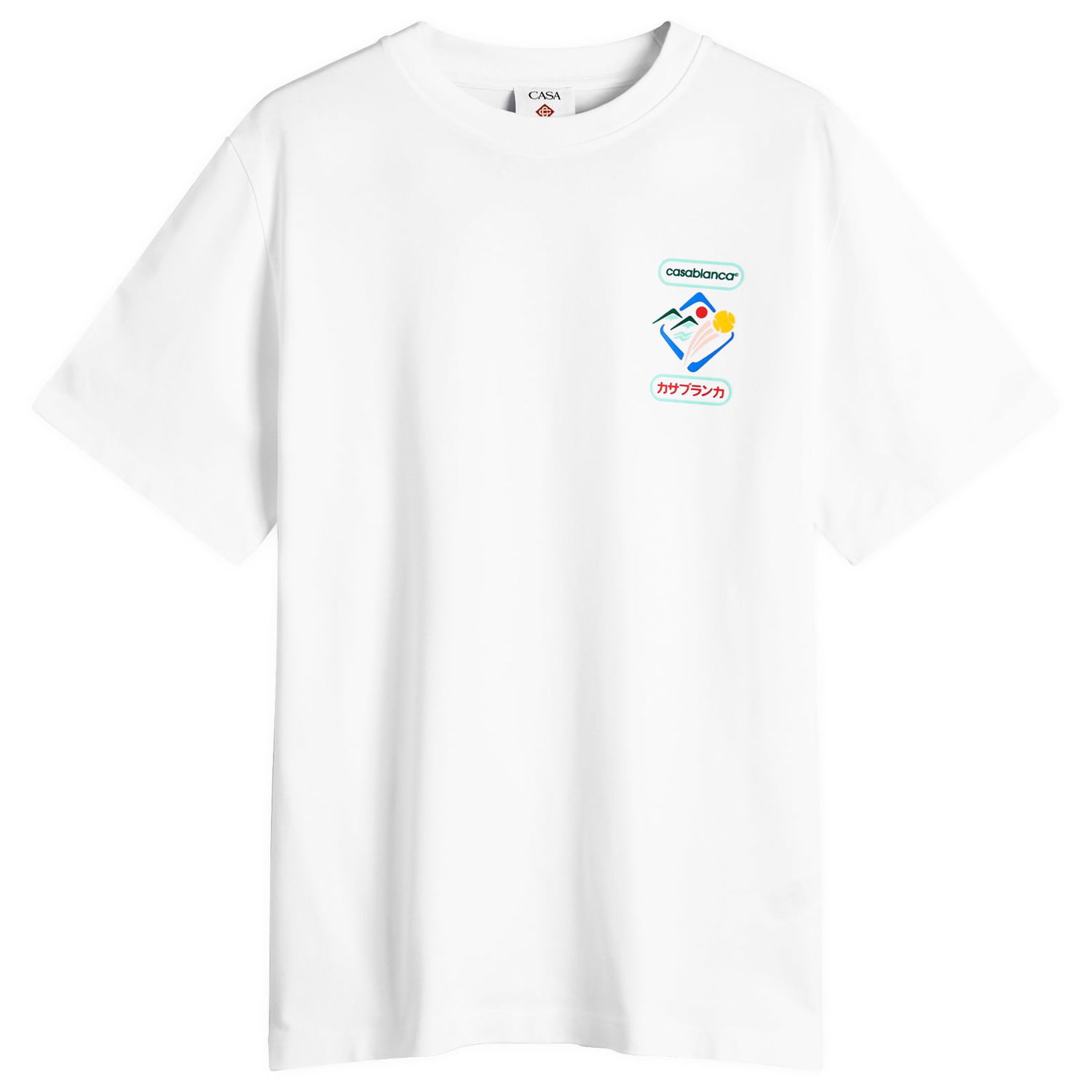 Tričko Casablanca Montagne Sportif Oversized T-Shirt, Size Large Biela | MPF25-JTS-044-04, 1