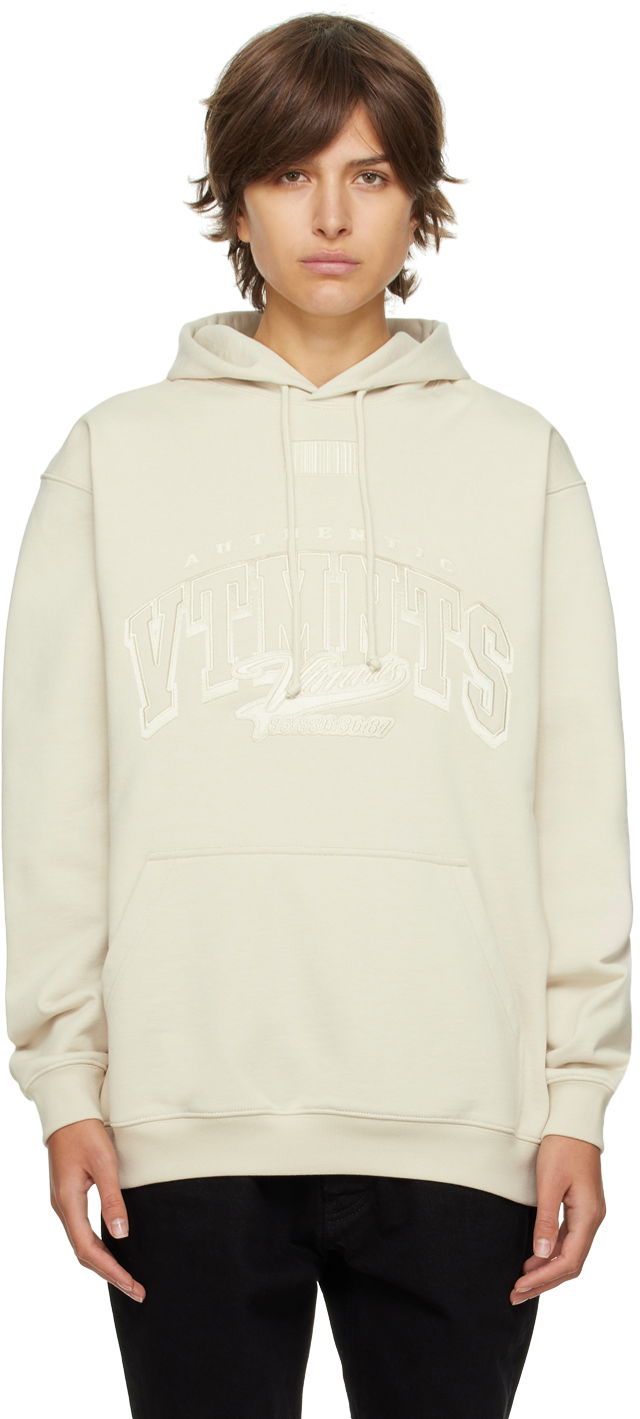 Mikina VETEMENTS VTMNTS College Hoodie Béžová | VL14HD300O, 0