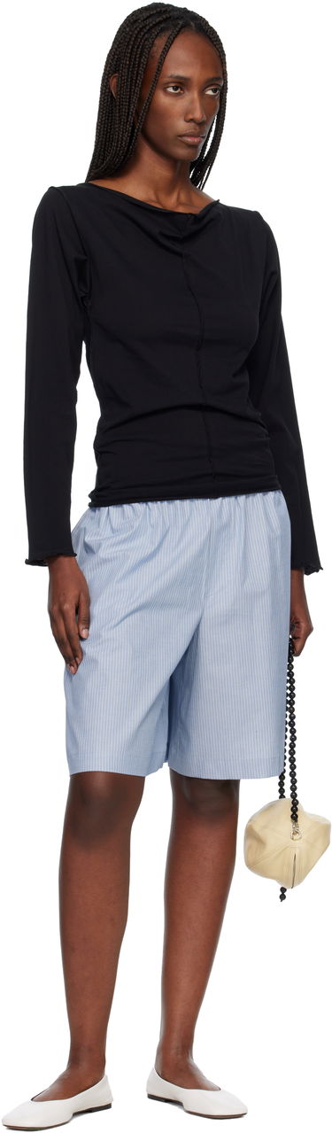 Tričko Baserange Daffa Exposed Seams Long Sleeve Top Čierna | TTDFL-GEC-WI25, 3