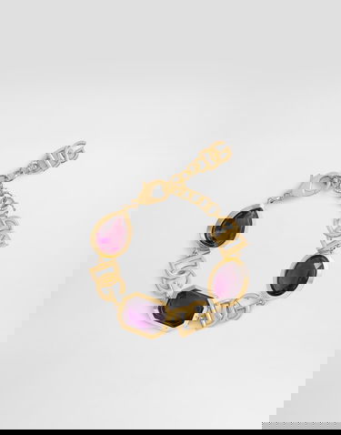 Náramok Dolce & Gabbana Dolce & Gabbana Gold Metal Logo Bracelet with Purple Crystals Fialová | WBR6M6W1111ZOO00, 3