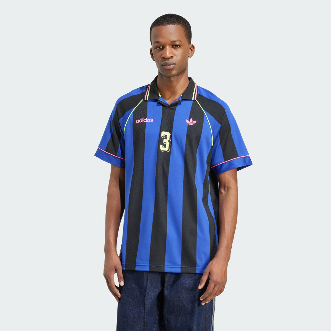 Dres adidas Performance Striped Soccer Jersey Modrá | KD2307, 0