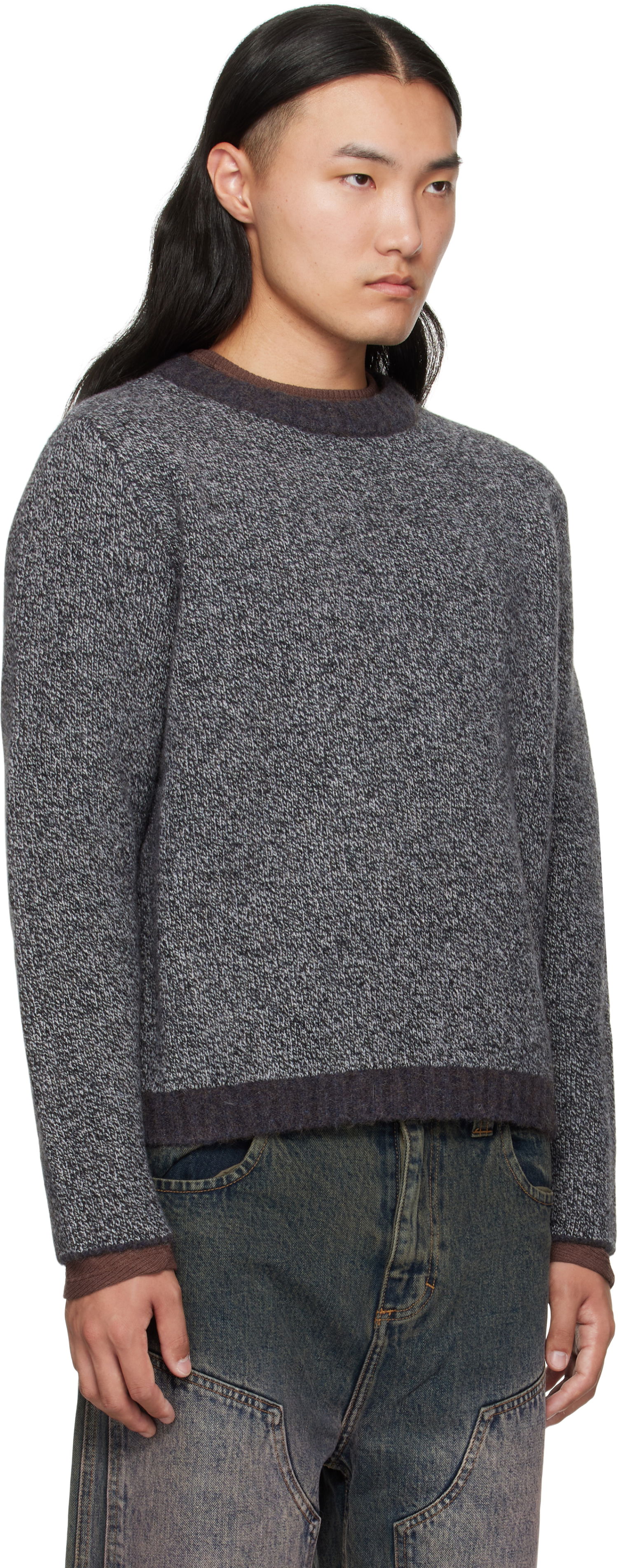 Sveter Eckhaus Latta Eckhaus Latta Yak Knit Sweater Šedá | 8258-EL-PF25-M, 1
