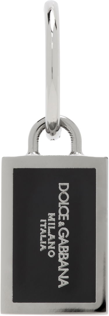 Kľúčenka Dolce & Gabbana Dolce & Gabbana Logo Plaque Single Earring Metalická | WER1D2W1111, 0