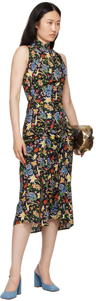 Tenisky a topánky Amina Muaddi Sling Suede Heels Modrá | CHARLOTTE SLING BLOCK PRINTED, 4