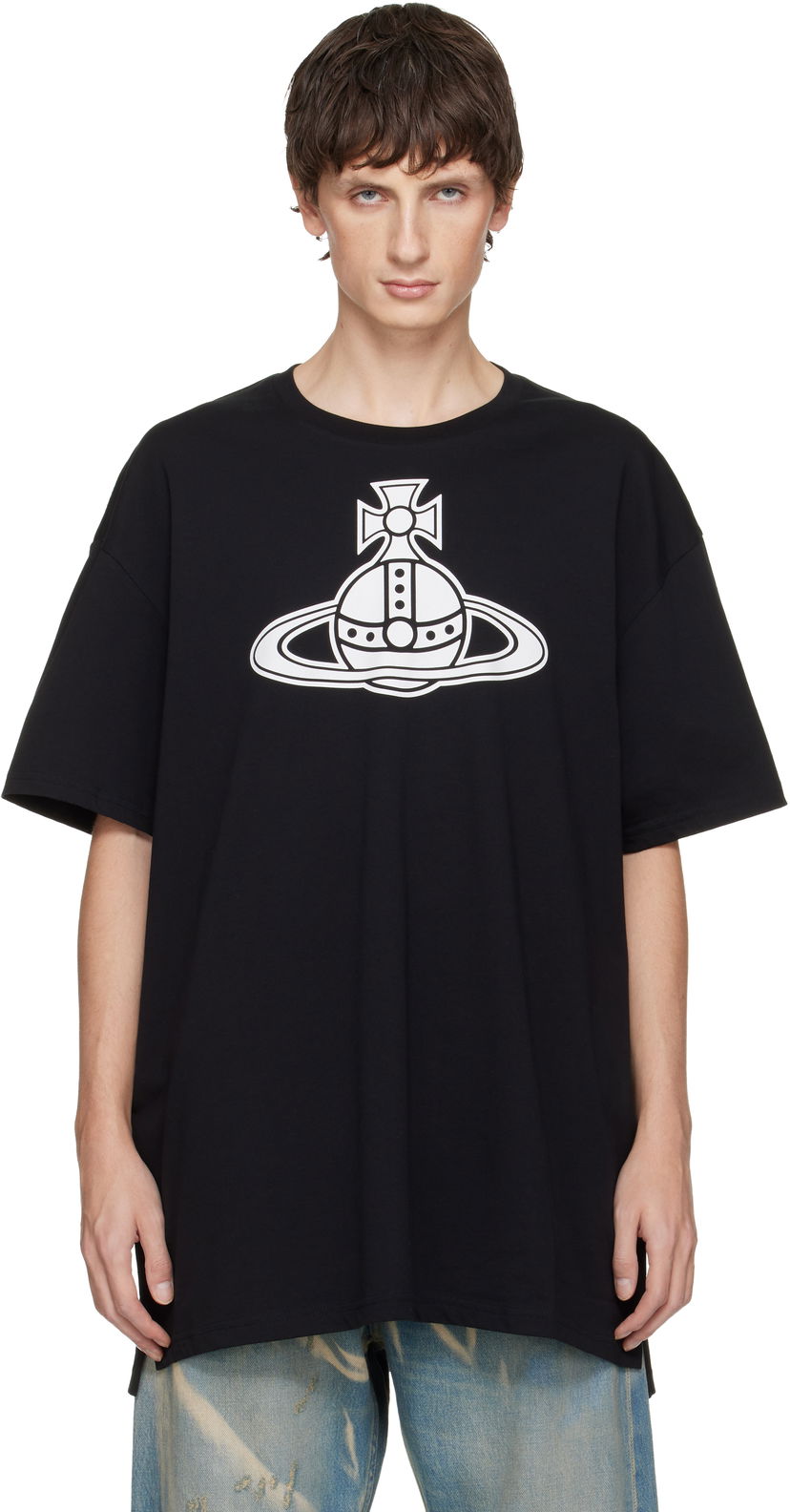 Tričko Vivienne Westwood Paris Orb Oversized T-shirt Čierna | 3G01004B-J001M-