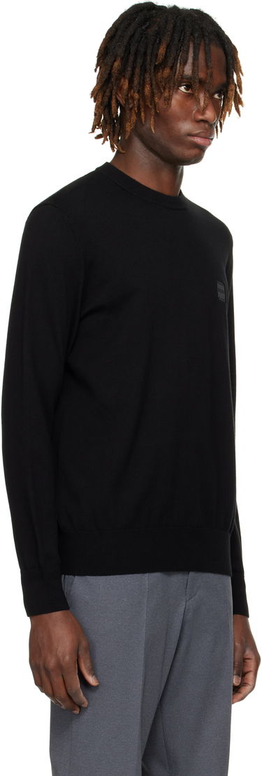Sveter BOSS BOSS Cotton-Cashmere Regular-Fit Sweater Čierna | 50527583, 1