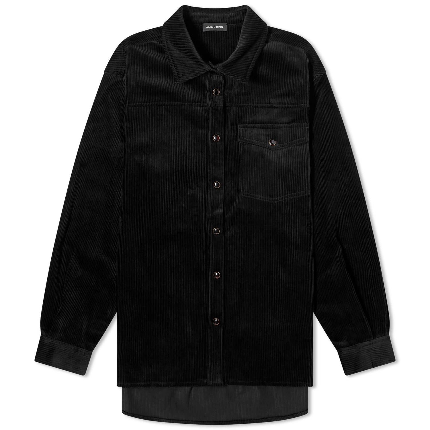 Košeľa Anine Bing Corduroy Shirt Black Čierna | A-07-3785-000, 0