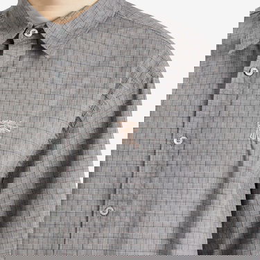 Košeľa Acne Studios Sandrok Microcheck Cotton Shirt, Size 50 Šedá | BB0614-902, 5