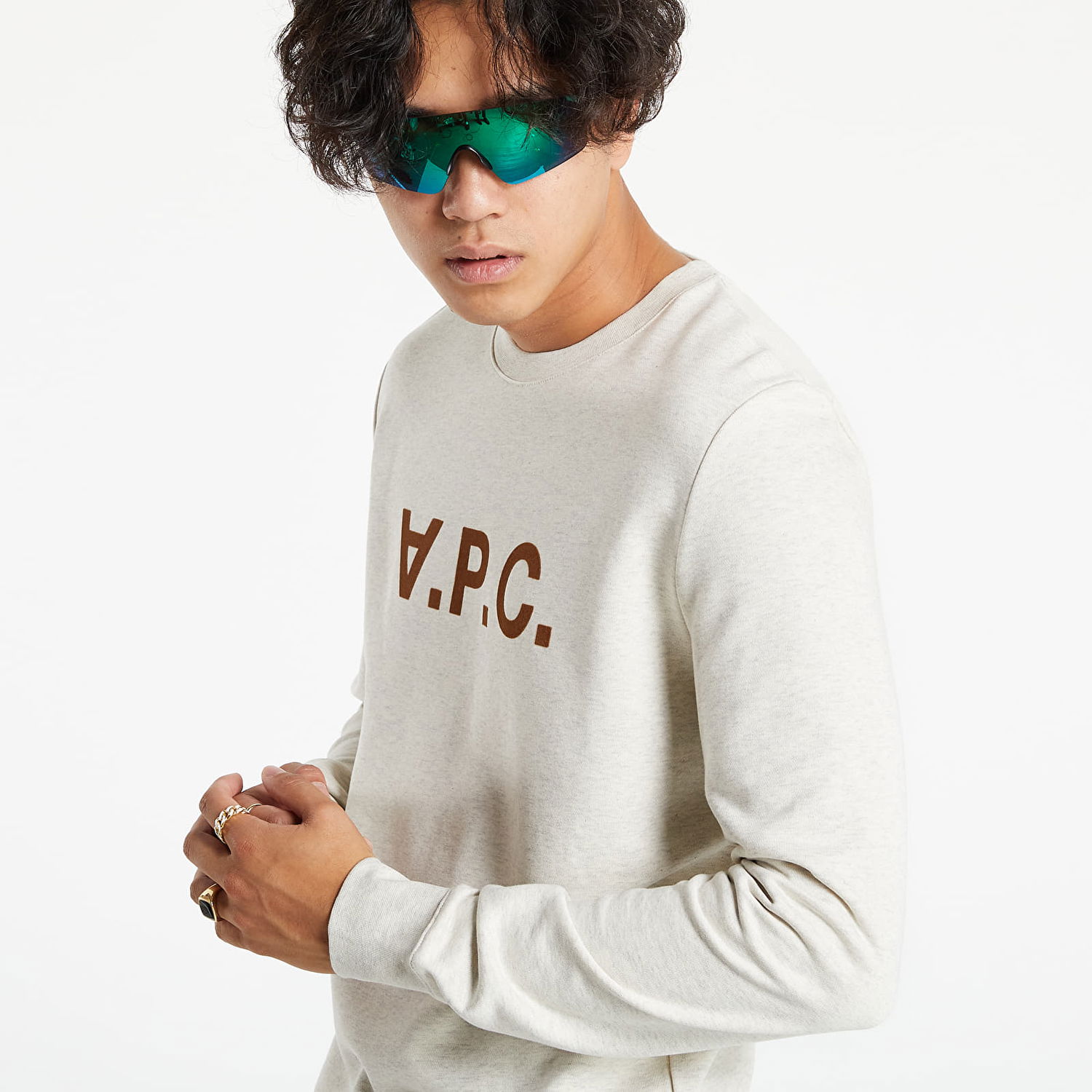 Mikina A.P.C. Vpc Logo Print Sweatshirt Béžová | COECQ-H27378 PBB, 1