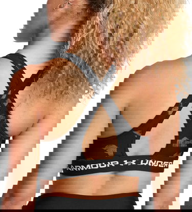 Podprsenka Under Armour Crossback Mid Print Bra Čierna | 1361042-009, 1