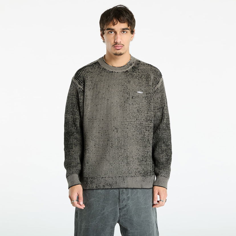 Sveter OBEY OBEY Spray Effect Sweater Šedá | 151000109-BKM