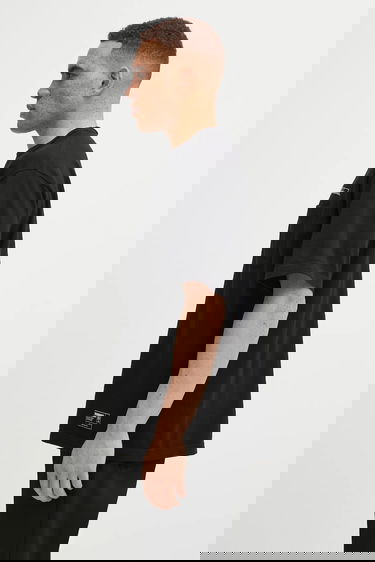 Tričko Neighborhood NEIGHBORHOOD HEATHER FABRIC Script Logo Pocket T-Shirt Čierna | 252UWNH.CSM10, 1