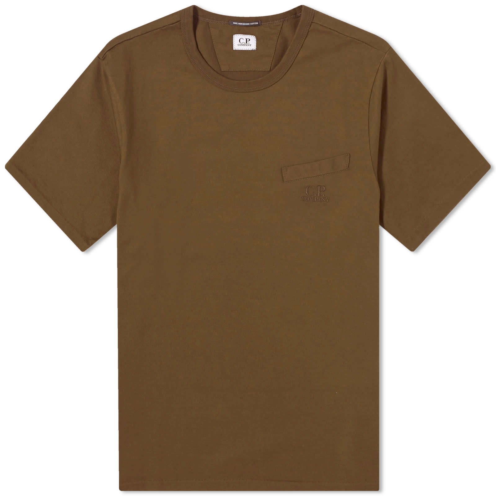 30/2 Mercerized Jersey Twisted Pocket T-Shirt in Ivy Green