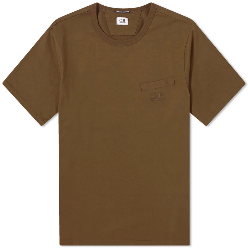 Tričko C.P. Company 30/2 Mercerized Jersey Twisted Pocket T-Shirt in Ivy Green Zelené | CMTS123A-006203W-683