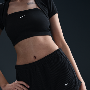 Šortky Nike Sportswear Chill Waffle Mid-Rise Shorts Čierna | HJ3842-011, 1