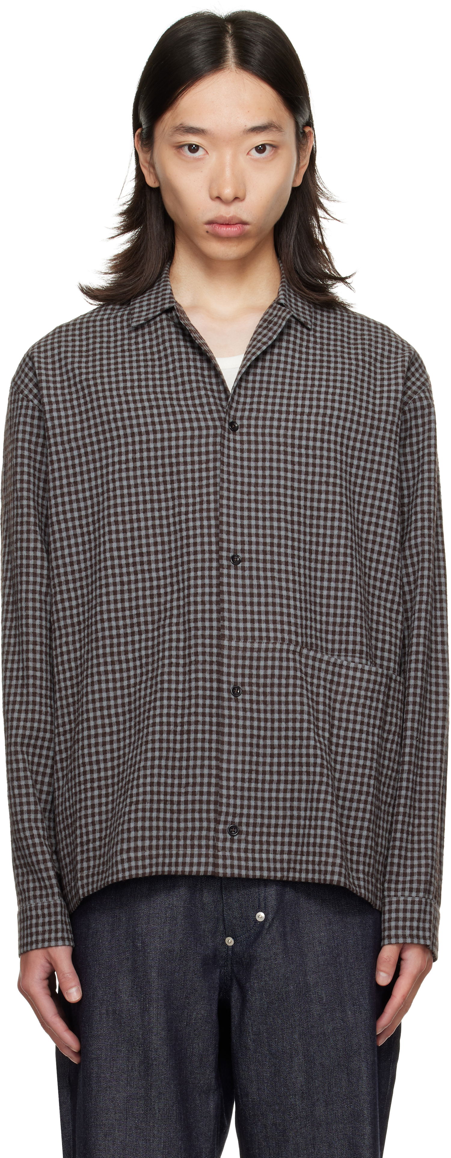 Košeľa sage NATION SAGE NATION Siesta Check Button-Down Shirt Hnedá | S139 SIESTA SHIRT WOOL COTTON, 0