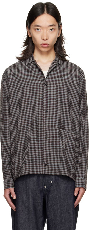 Košeľa sage NATION SAGE NATION Siesta Check Button-Down Shirt Hnedá | S139 SIESTA SHIRT WOOL COTTON, 0