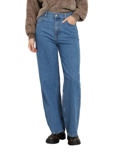 Džínsy GUESS High Rise Wide Leg Denim Pant Navy | W3BA1JD56J1