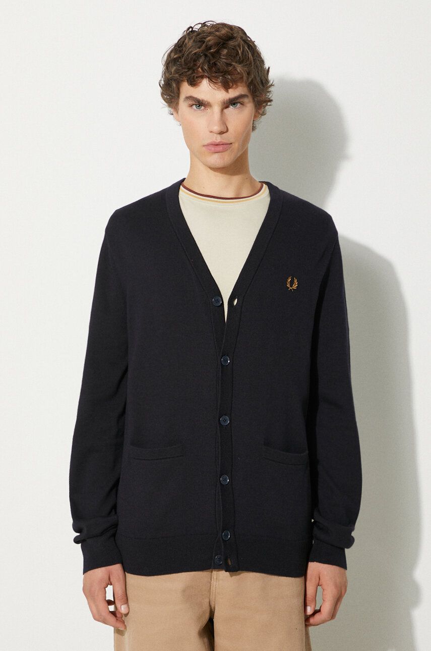 Sveter Fred Perry Cardigan Sweater Modrá | K9551.795, 0