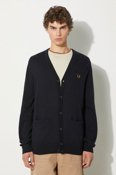Sveter Fred Perry Cardigan Sweater Modrá | K9551.795, 0