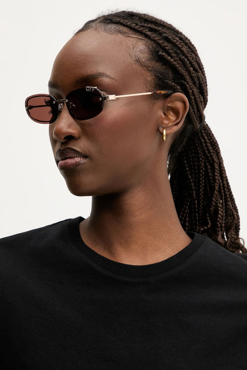 Slnečné okuliare Off-White Off-White Oval Sunglasses Hnedá | OERI13M.607664