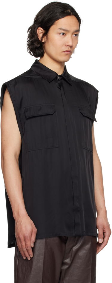 Košeľa Rick Owens Rick Owens Hollywood Jumbo Sleeveless Shirt Čierna | RR01E5239 S, 4