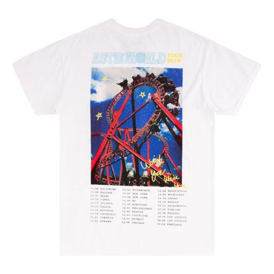 Tričko Cactus Jack by Travis Scott Travis Scott Cactus Jack Astroworld Tour T-Shirt Biela | TC-43, 0