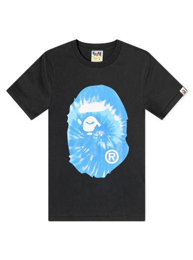 Tričko BAPE Tie Dye Big Ape Head T-Shirt Black Blue Čierna | 001TEJ302040L-BKB