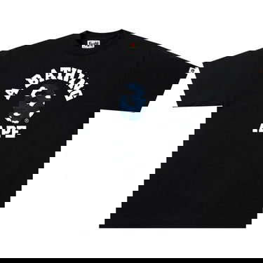 Tričko BAPE Stripe ABC Camo College Tee Navy | 1H80 110 038 BLACK NAVY, 1