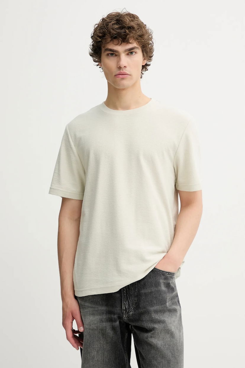 Tričko Samsoe Samsoe Short-sleeved T-Shirt ODIN Béžová | M22200041