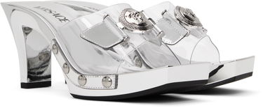 Starostlivosť o obuv Versace Versace Medusa Buckle Transparent Heeled Sandals Metalická | 1014369_1A10007_2T08P, 3
