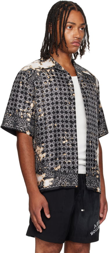 Košeľa AMIRI Bleach Bandana Bowling Shirt Modrá | AMSTCA1159, 4
