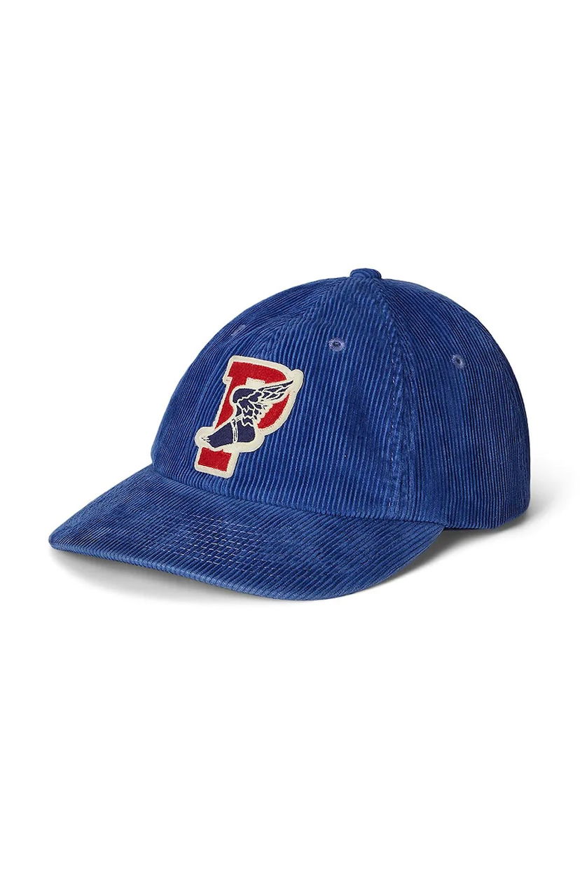 Šiltovka Polo by Ralph Lauren Corduroy Baseball Cap with Winged P Logo Appliqué Modrá | 710963786