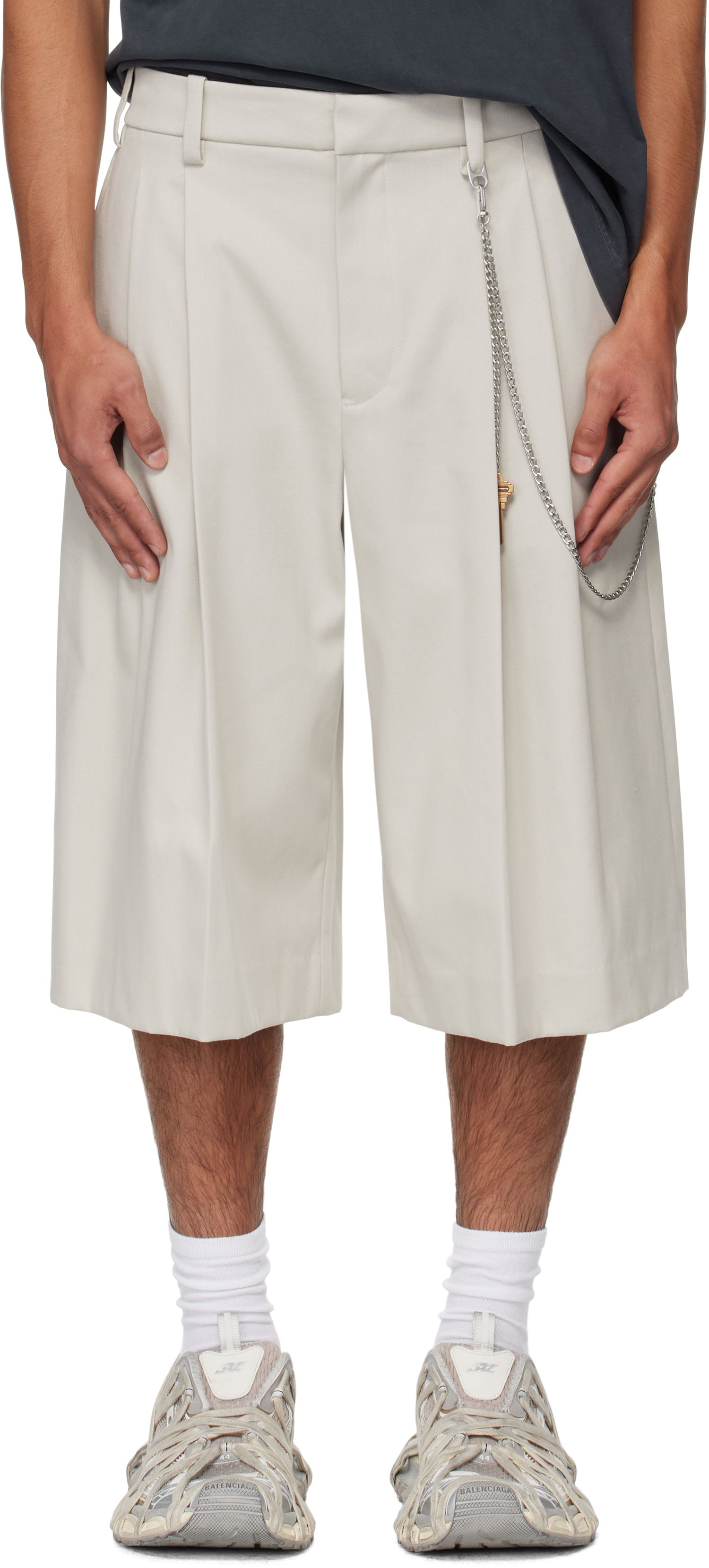 Šortky Alexander Wang Alexander Wang Chain Tailored Shorts Béžová | 6WC3254097, 0