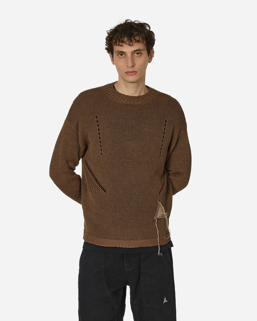 Sveter ROA Hemp Crewneck Sweater Brown Hnedá | RBMW076YA01 BRW0001